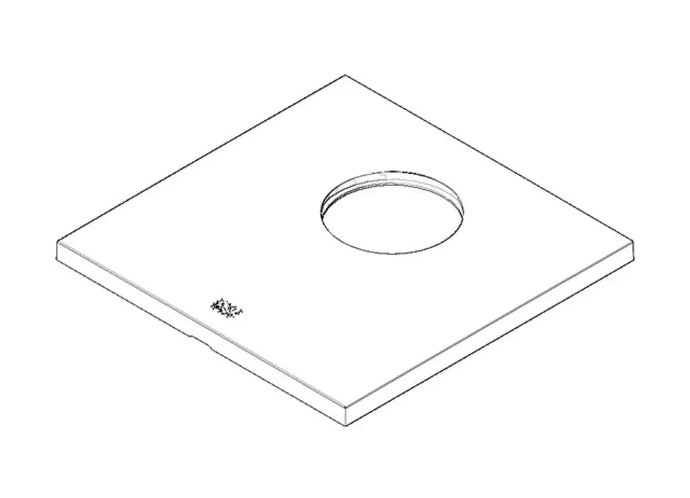 DORNBRACHT xSTAM Rosette für Brause ERSATZTEILE 091102130 154 x 154 x 9,5 mm Platin, 091102130-08 Galeriebild 1